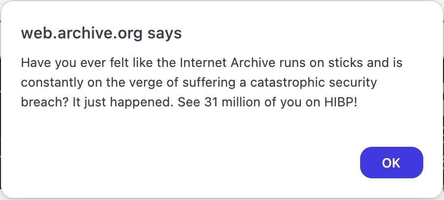 Internet Archive's Wayback Machine hacked, and user data stolen