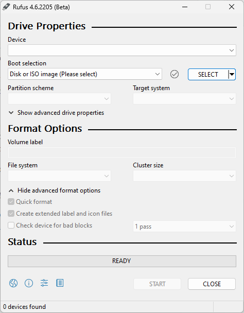 Rufus 4.6 bypass Windows 11 compatibility checks