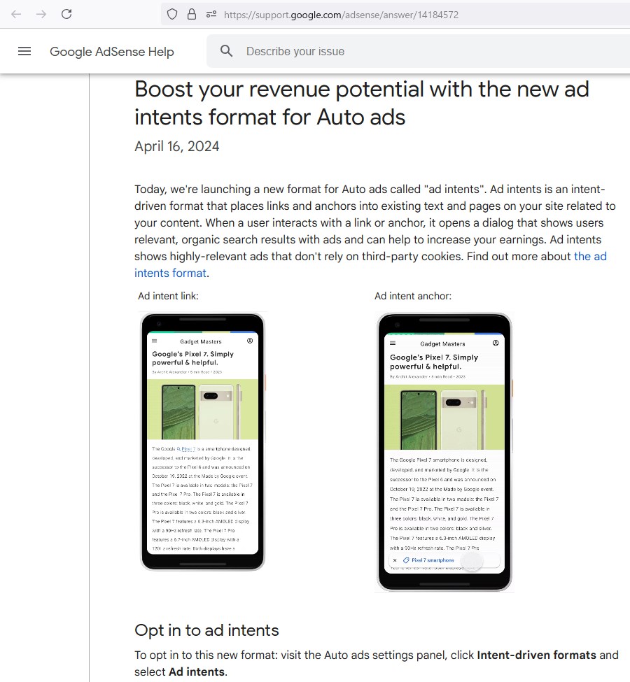 Google Ad Intents