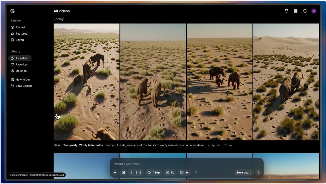 OpenAI Sora Video Editor