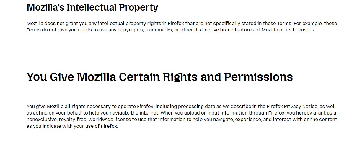 Mozilla's new Terms of Use causes confusion among Firefox users