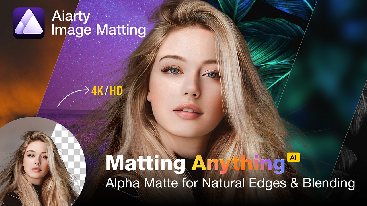 Aiarty Image Matting: Free Remove & Replace Any Background Precisely with AI